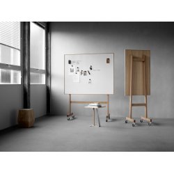 WOOD MOBILE - WHITEBOARDTAVLE MED RAMME OG STATIV I EG
