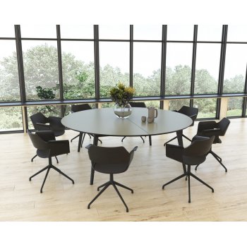 MADRID MDE- OG KONFERENCEBORDE - Bordplade strrelse :120 cm - L: 150-200 cm