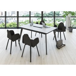 MADRID MDE- OG KONFERENCEBORDE - Bordplade strrelse :120 cm - L: 150-200 cm