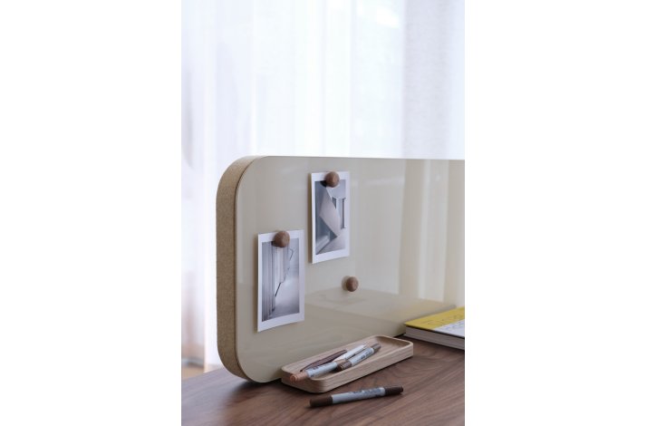 MOOD FABRIC TABLE - FRITSTENDE BORDSKRM MED GLASTAVLE