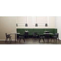 INOX SQUARE STEL H:73/FOD:40X40 - Max. bordplade : 1000 mm / B+D: 900 mm