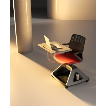 ROVER STOL MED SKRIVEPLADE OG OPBEVARING