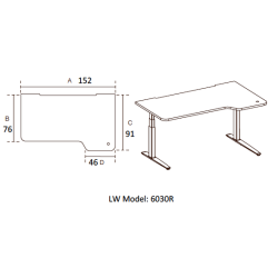 FIELL� - H�VE S�NKEBORD - Borde med paneler og afsk�rmning