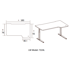 FIELL� - H�VE S�NKEBORD - Borde med paneler og afsk�rmning