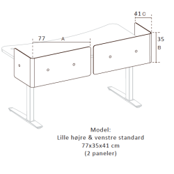 FIELL� - H�VE S�NKEBORD - Borde med paneler og afsk�rmning