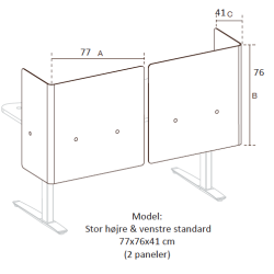 FIELL� - H�VE S�NKEBORD - Borde med paneler og afsk�rmning