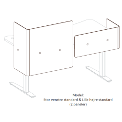 FIELL� - H�VE S�NKEBORD - Borde med paneler og afsk�rmning