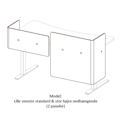 FIELL� - H�VE S�NKEBORD - Borde med paneler og afsk�rmning