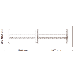 KONFERENCE BORD - MED 3 T-BEN / REKTANGULR