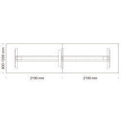 KONFERENCE BORD - MED 3 T-BEN / REKTANGULR
