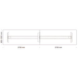 KONFERENCE BORD - MED 3 T-BEN / REKTANGULR
