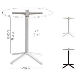 LEI STEL H:110 - Max. bordplade : 60 cm / B+D: 50 cm