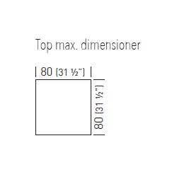 Q1 STEL H:110 - Max. bordplade 80x80 cm / : 90 cm