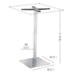 Q3 STEL H:110 - Max. bordplade : 110 / 100x100 cm