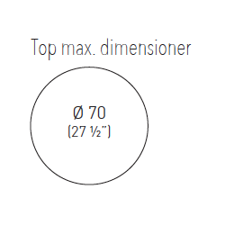 R1 STEL H:110 - Max. bordplade : 70 cm / 60x60 cm