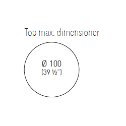 R2 STEL H:50/74 - Max. bordplade : 90 cm / 80x80 cm