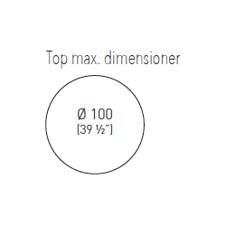 R3 STEL H:74 - Max. bordplade : 100 / 90x90 cm