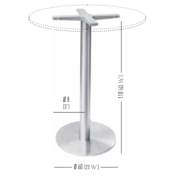 R3 STEL H:110 - Max. bordplade : 100 / 90x90 cm