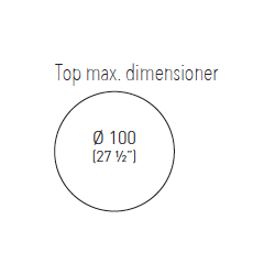 T1 FLOOR FIXING STEL - Max. bordplade : 100 cm / 90x90 cm