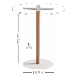 TATAMI STEL H:110 - Max. bordplade : 100 cm / 90x90 cm