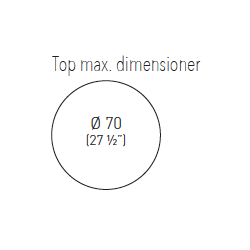 V1 STEL - Max. bordplade : 70 / 60x60 cm