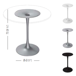 VENUS ROUND STEL H:73 - Max. bordplade : 70 / 60x60 cm