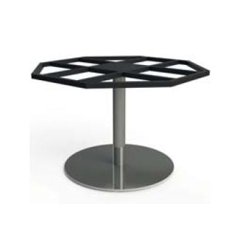 INOX ROUND XXL STEL H:73/FOD :80 - Max. bordplade : 180 / 170x170 cm