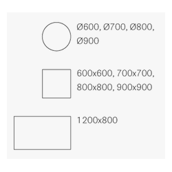 MARMOR BORDPLADE - FLERE FARVER