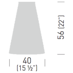 ROLLER STEL H:56/FOD :40 - Max. bordplade : 70 cm / 70x70 cm