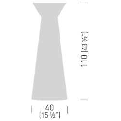 ROLLER STEL H:110/FOD :40 - Max. bordplade : 80 / 80x80 cm