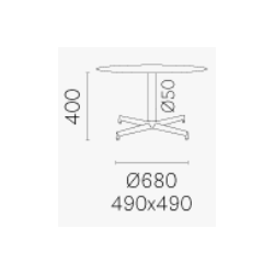 LAJA STEL H:40/FOD :68 - Max. bordplade : 800 mm