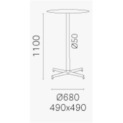 LAJA STEL H:110/FOD :68 - Max. bordplade : 800 mm