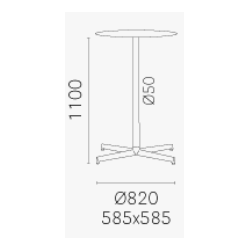 LAJA STEL H:110/FOD :82 - Max. bordplade : 800 mm