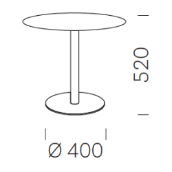INOX ROUND BORD H:52