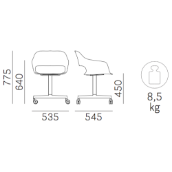 BABILA PP ARM STOL M. HJUL