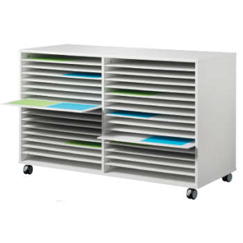 REOL MED HYLDER TIL TEGNING OPBEVARING / 30 HYLDER