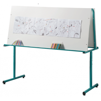 DOBBELSIDET WHITE BOARD MED JUSTERBAR H�JDE