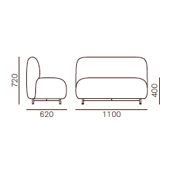 BUDDY SOFA H: 400