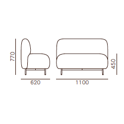 BUDDY SOFA H: 450