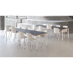 KANTINE/MDE/ELEVBORD MED REKTANGULR PLADE