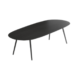 OVALT BORD MED BEN I EG