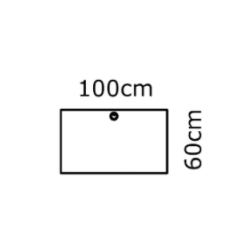 100/60 Rektangulr bordplade - Melamin