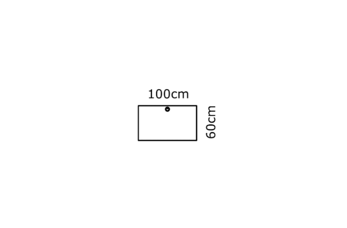 100/60 Rektangulr bordplade - Melamin