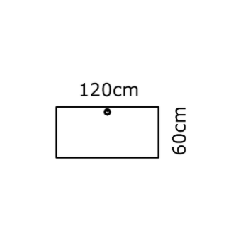 120/60 Rektangulr bordplade - Melamin