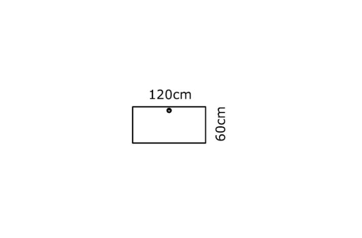 120/60 Rektangulr bordplade - Melamin