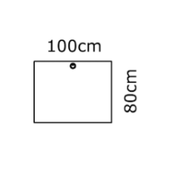 100/80 Rektangulr bordplade - Melamin