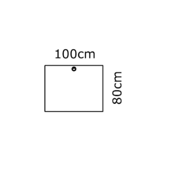100/80 Rektangulr bordplade - Melamin