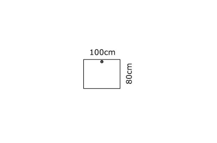 100/80 Rektangulr bordplade - Melamin