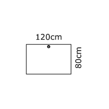120/80 Rektangulr bordplade - Melamin