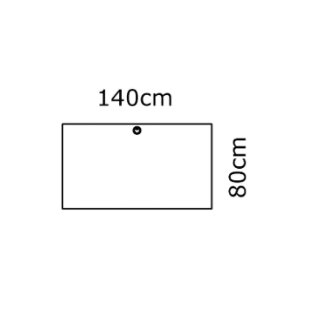 140/80 Rektangulr bordplade - Melamin